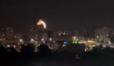 Russian Pantsir-S1 SAM system hit a multi-story building in Stary Oskol, Belgorod region, while attempting to intercept a Ukrainian UAV