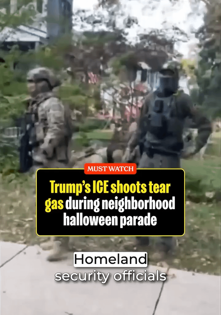 Families should be able to enjoy a Halloween parade without fear of being terrorized by ICE—but this is Trump's America.
