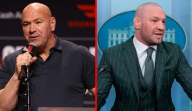 Dana White speaks at a boxing press conference, Conor McGregor speaks at the White House