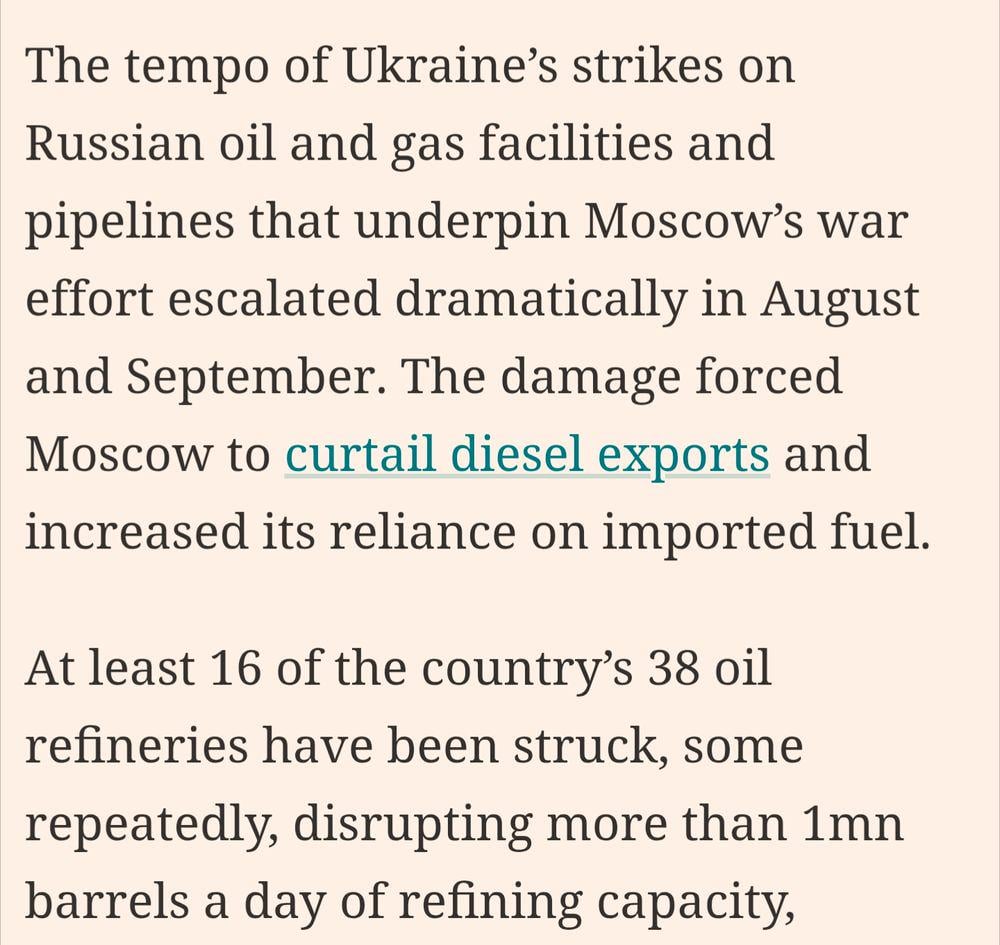 Ukraine strikes on Russian oil and gas facilities force Russia to become an oil importer
