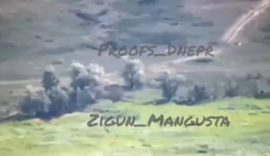 Russians on scooters hit a mine and then retreat, only to be shot by the next group of russian infantry for retreating.
