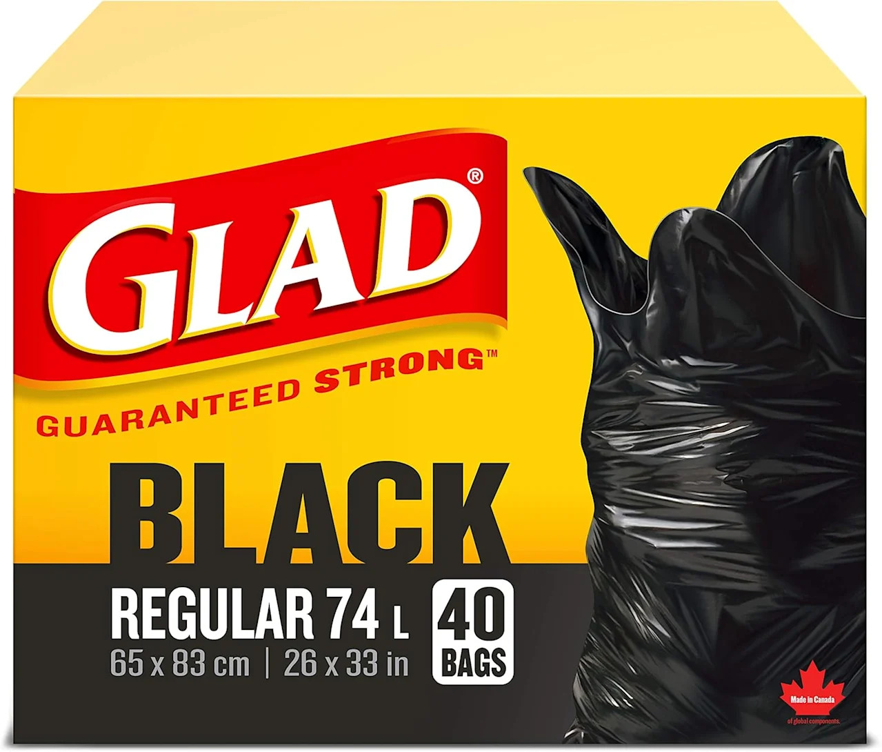 Glad Black Garbage Bags. 