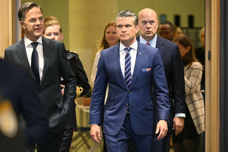 The Secretary of War was in Brussels for a meeting with NATO’s Defense Minister (AFP/Getty)