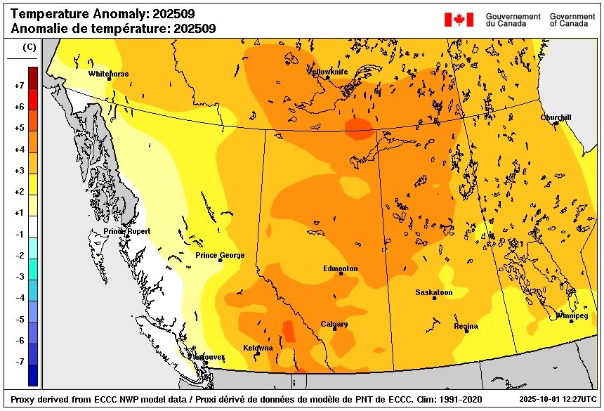 A mostly dry and warm September, says Environment Canada | 620 CKRM - The Voice of Saskatchewan