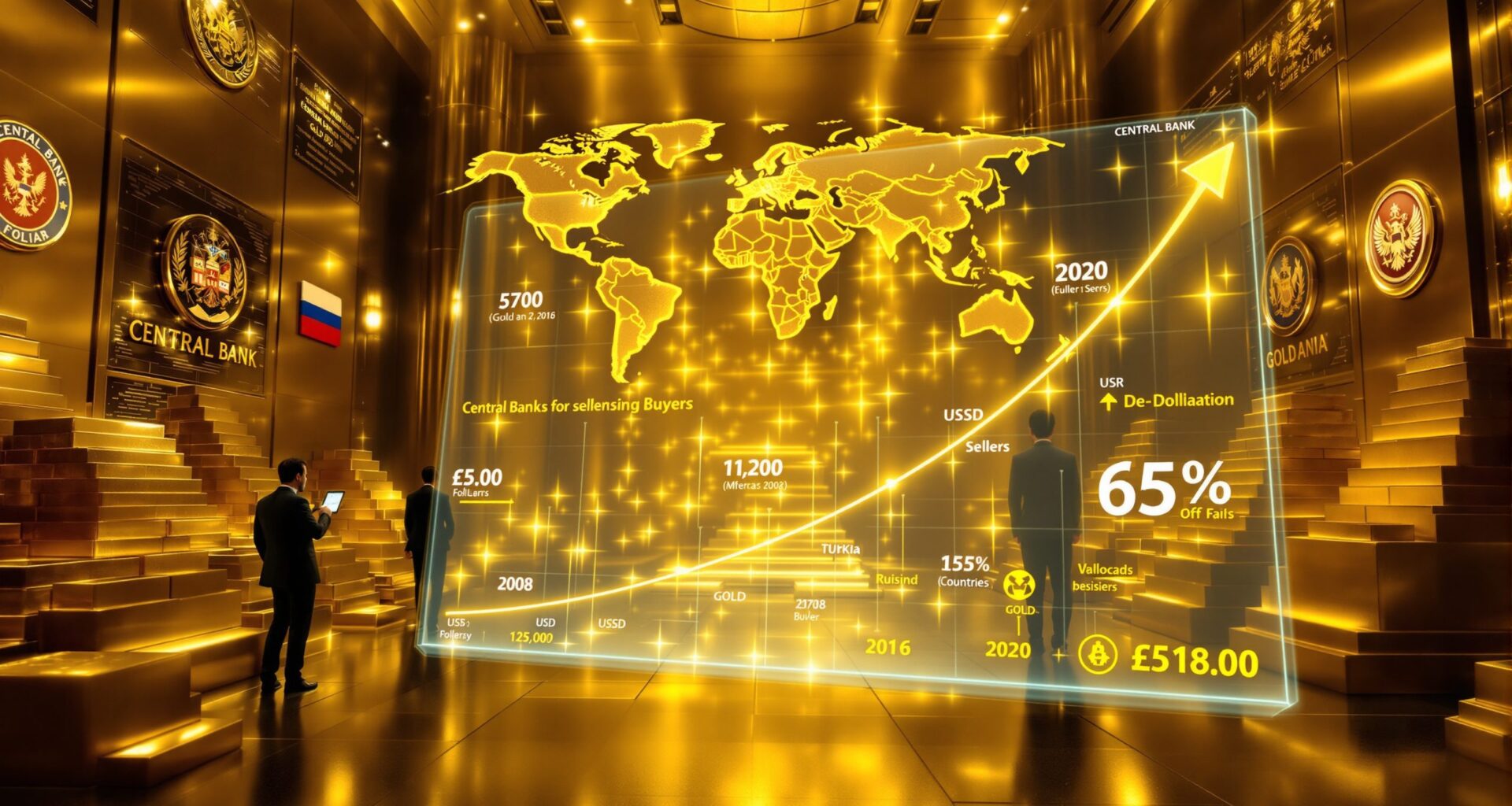 Central banks' increasing gold acquisitions.