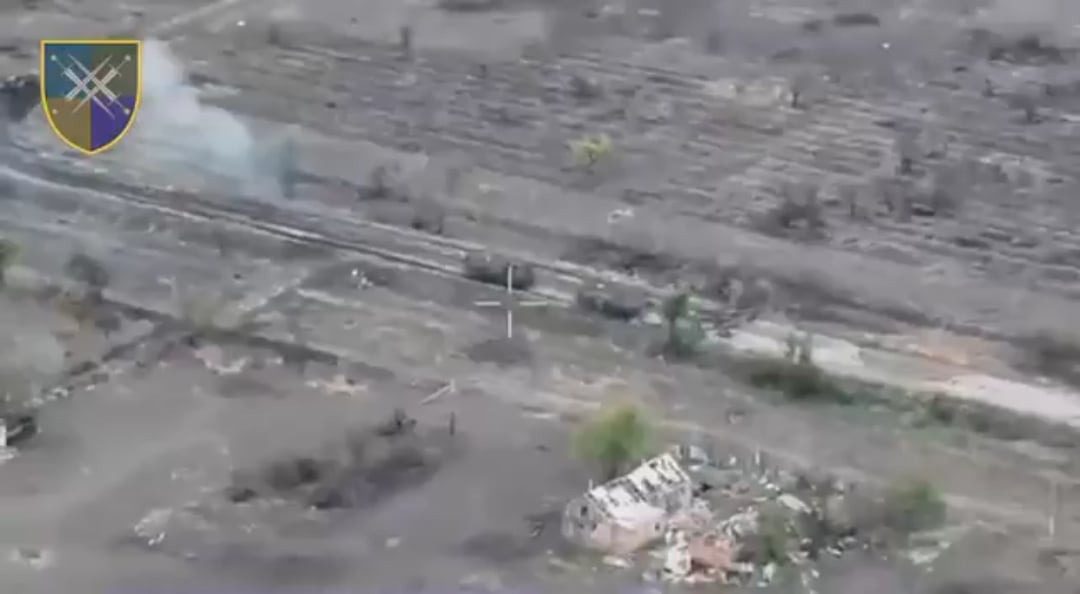 A russian assault to capture two buildings is crushed by artillery, drones and a Ukrainian tank. 17th Army Corps, Zaporizhzhia Front. October 2025.