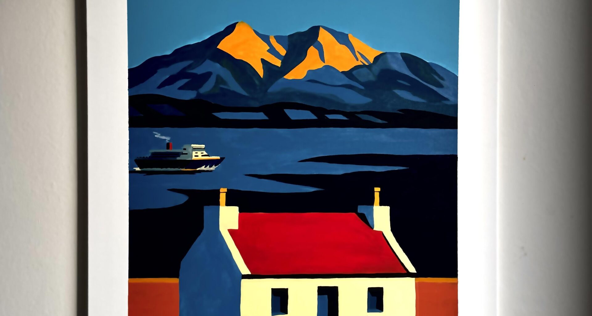 Painted a minimal version of my favourite Scottish island. Arran.