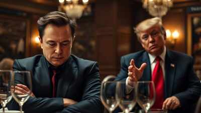 (AI image) Elon Musk shares video of an American man who says he has become Trump supporter after visiting London as ...