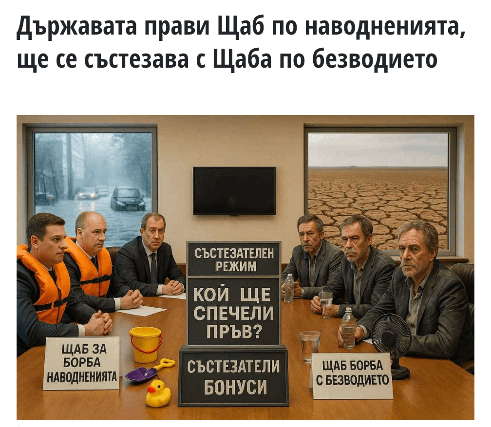 Нова щаб квартирата на некадърните ни управляващи гербери.