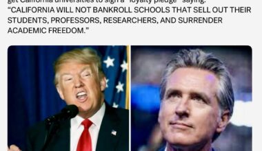 Huge respect to Fav Gov Gavin C. Newsom for protecting academic freedom while fascist MAGATS in the WH try to criminalize it. Schumer & Jeffries? Oh, they’re probably holding a press conference to announce a sternly worded letter. America deserves fighters, not pen pals.