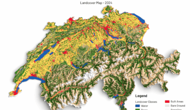 [OC] Landcover Map of Switzerland - 2024