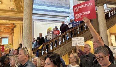 Indiana Statehouse filled with protesters amid Vance's redistricting talks