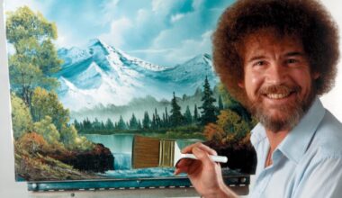 Dozens of Bob Ross paintings will be auctioned to help public TV after funding cuts