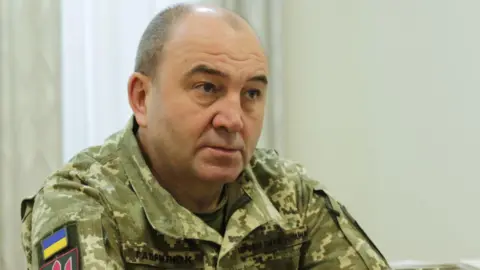 Ukrainian Ministry of Defence A headshot of a man wearing army fatigues