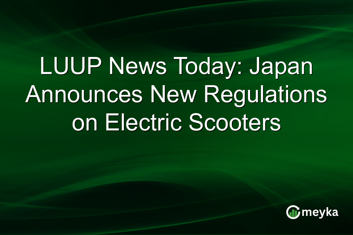 LUUP News Today: Japan Announces New Regulations on Electric Scooters