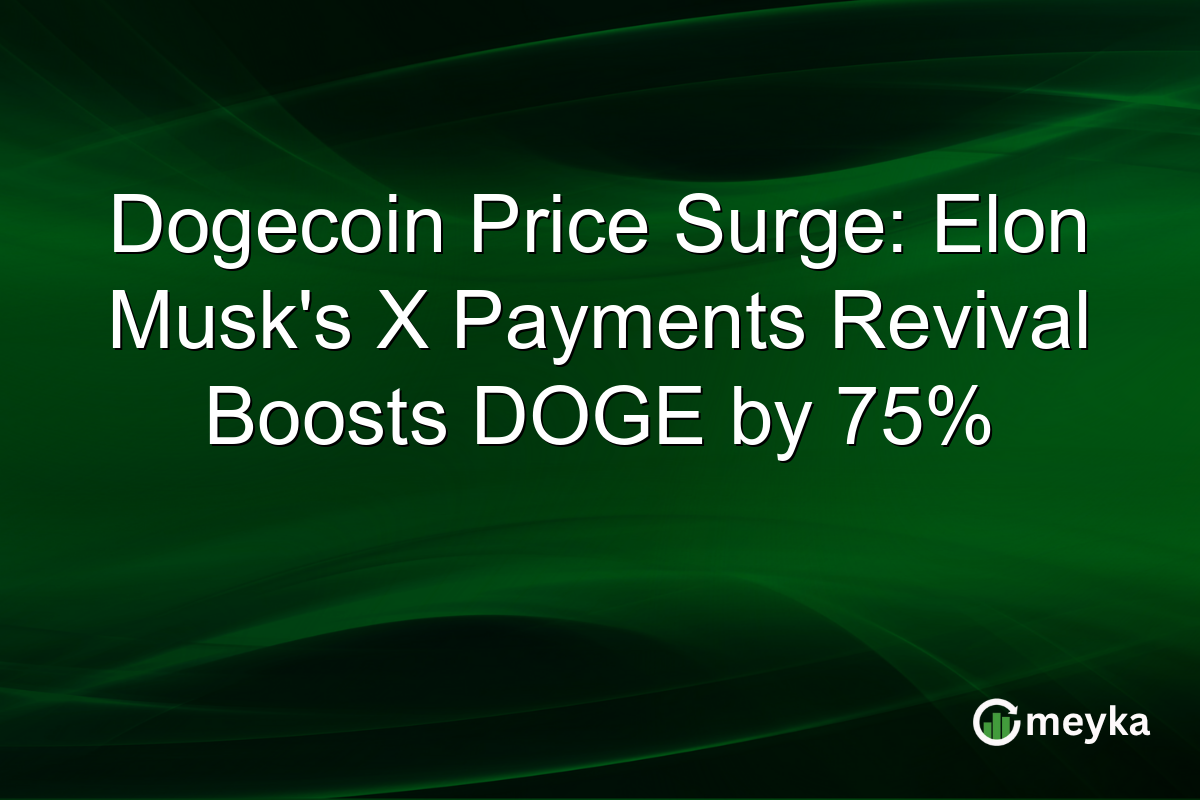 Dogecoin Price Surge: Elon Musk's X Payments Revival Boosts DOGE by 75%