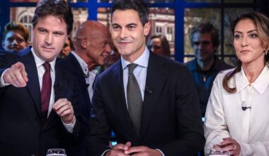 Henri Bontenbal (CDA), Rob Jetten (D66) en Dilan Yesilgoz (VVD).