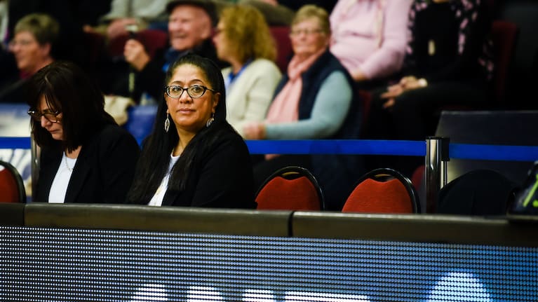 Gail Parata coaches the Central Pulse during the 2021 ANZ Premiership.