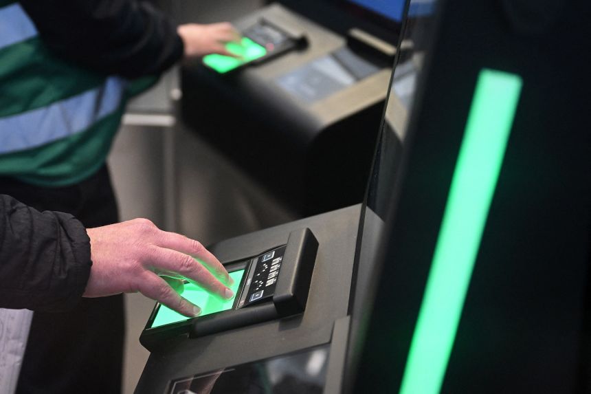 Fingerprints and a face photo will be captured by kiosks at the border.