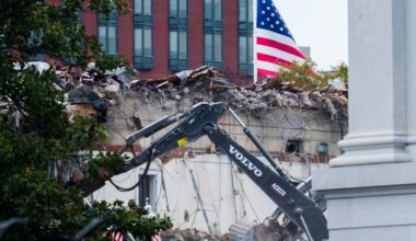Historic preservation group urges pause on East Wing demolition as Trump pushes ahead with his ballroom