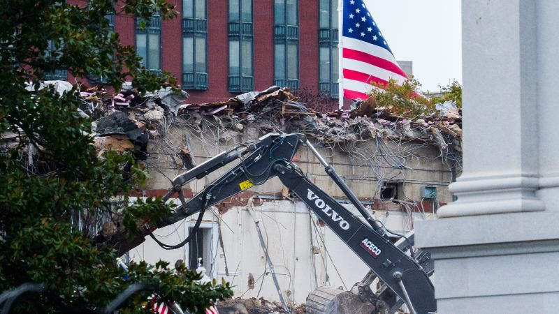 Historic preservation group urges pause on East Wing demolition as Trump pushes ahead with his ballroom