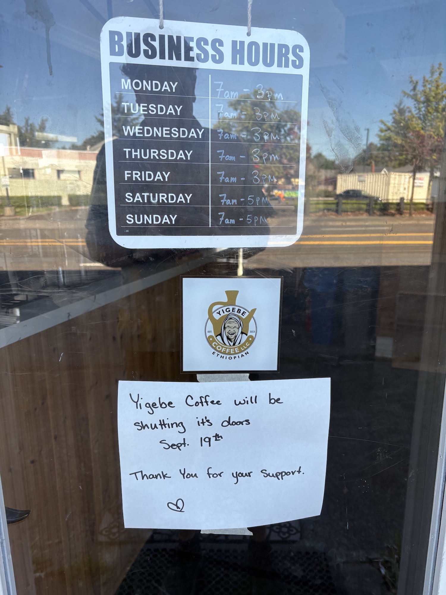 Goodbye, Yigebe Coffee.