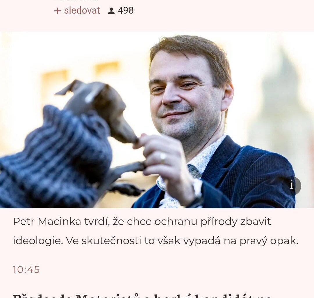 Macinka a jeho popírání vědy a všeho, co dáva alespoň nejaký smysl