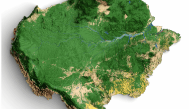[OC] Landcover Map of Amazon Basin, South America - 2024