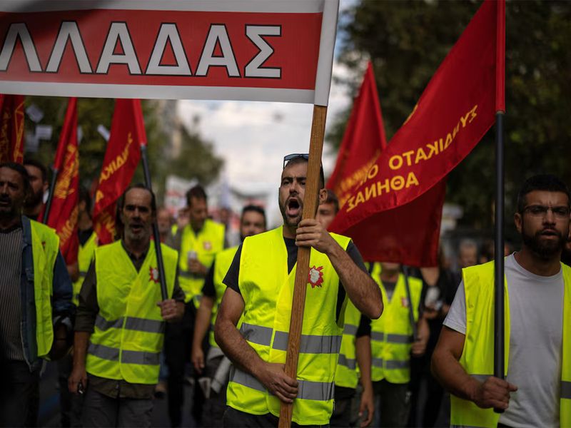 Nationwide strike in Greece over labour laws halts public services