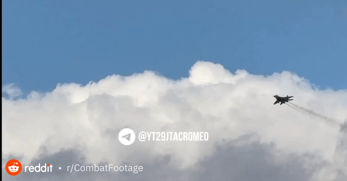 Ukrainian MiG-29 launches AGM-88 HARM missiles, unknown location, 2025