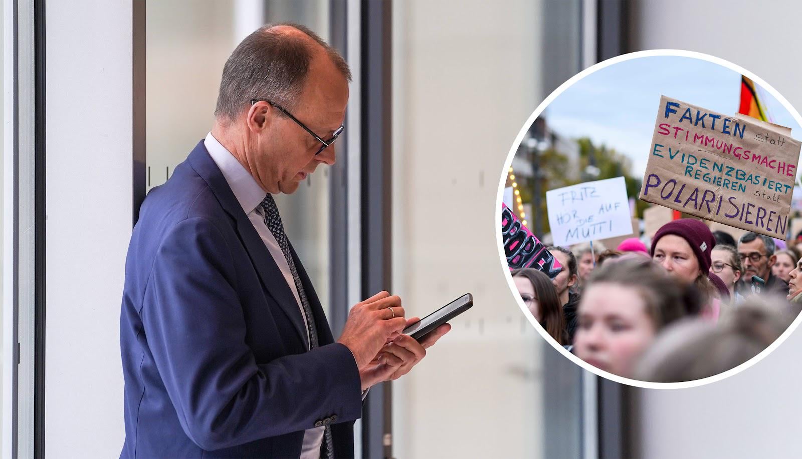 Nach "Töchter"-Demo: Erstaunter Merz googelt "demonstrationsrecht frauen seit wann"