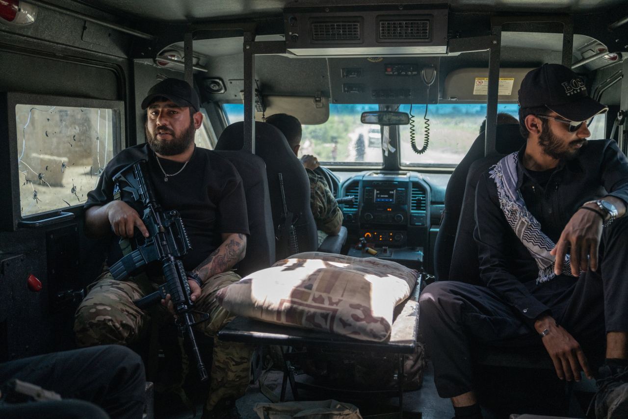 An SDF patrol moved along the outskirts of Hajin. An SDF patrol moved along the outskirts of Hajin.