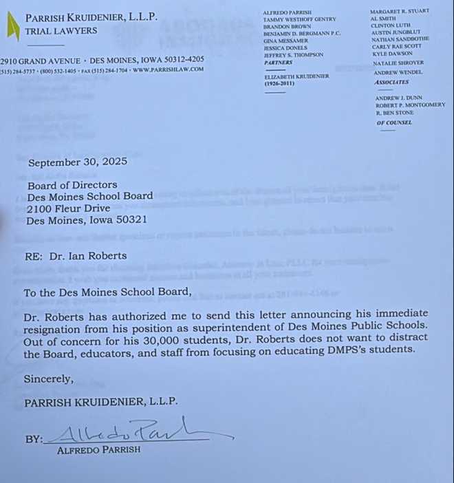 dr. ian roberts' resignation letter