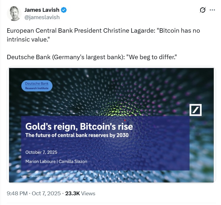 Source | James Lavish on X