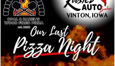 Vinton Today - Opal and Hazel to hold Final Pizza Event this Friday