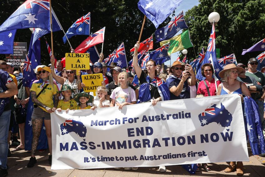 anti-immigration rally