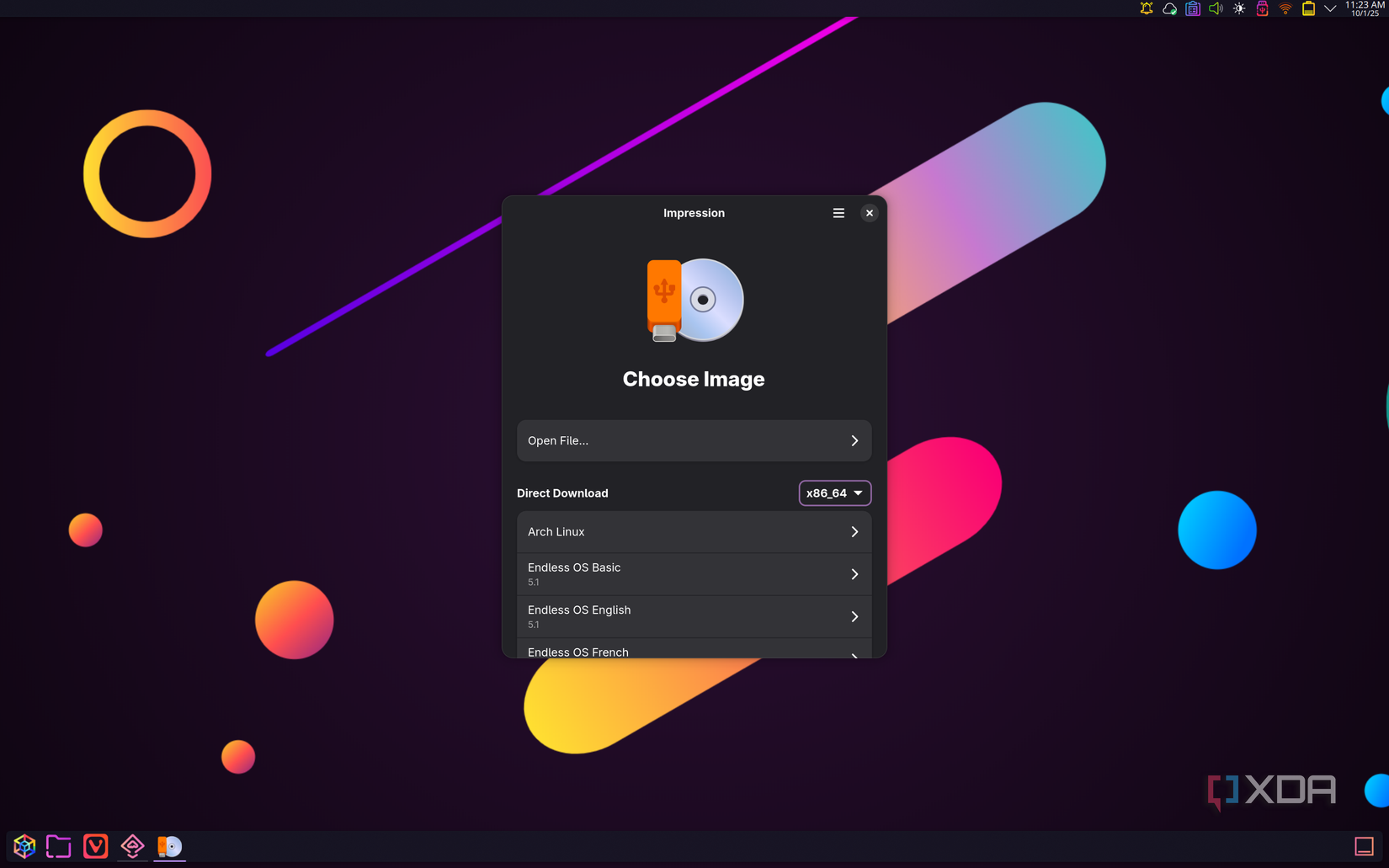 Screenshot of Impression on KDE Plasma