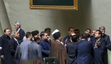 FILE PHOTO: Lawmakers engage in a physical altercation in Iran’s parliament amid rising factional tensions.