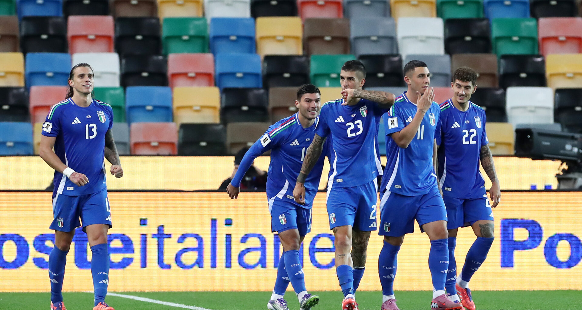 Italy will finish at worst in second place in their group, ensuring participation in the playoff bracket, after defeating