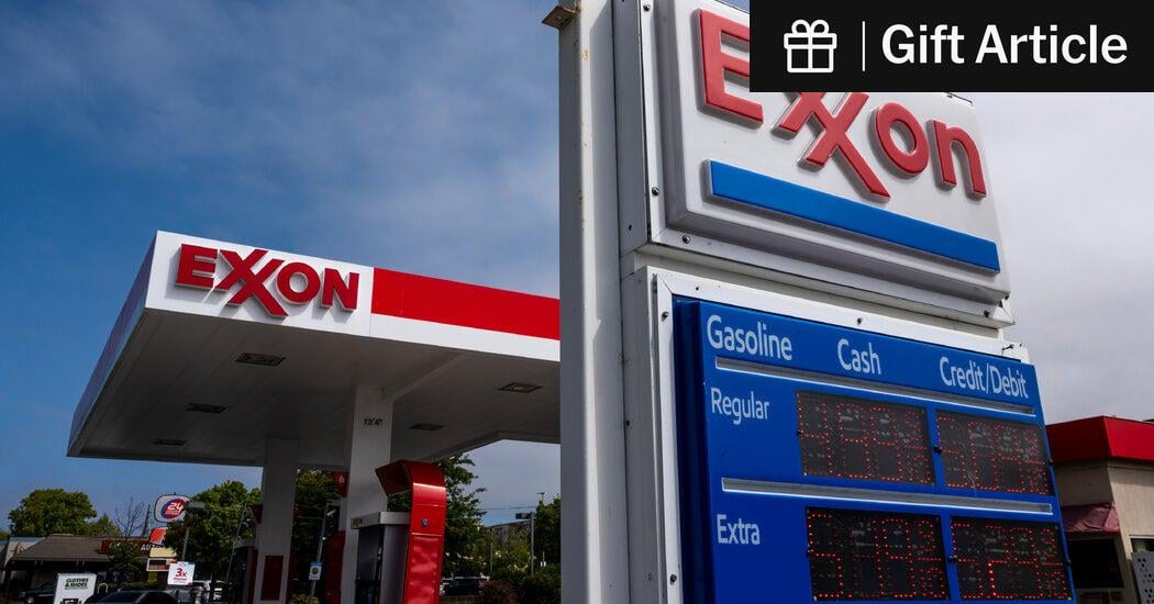 Exxon Sues California Over New Climate Disclosure Laws | The oil giant said requirements that companies calculate new details about greenhouse gas emissions and climate risks violate Exxon’s free speech rights.