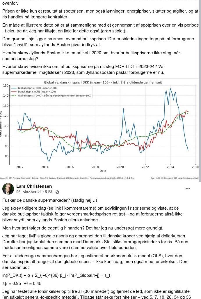 Tager de danske supermarkeder rent faktisk overpris for ris eller tager Pelle Dragsted fejl?