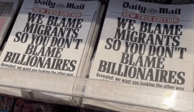 Activists sneak wrap-arounds onto Daily Mail in shops.
