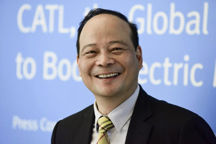 CATL Chairman Zeng Yuqun, also known by his English name Robin Zeng
