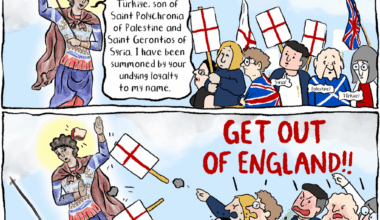 St. George visits the UK