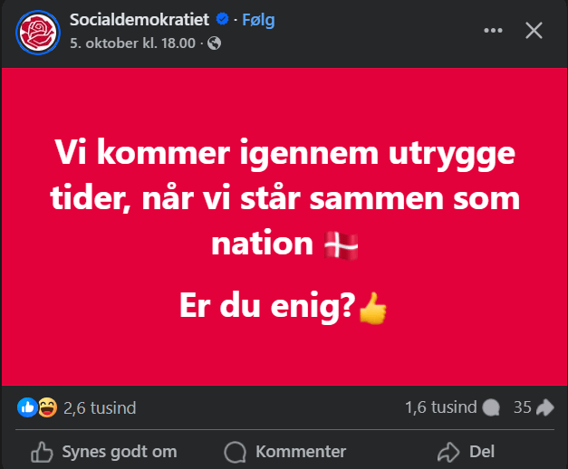 Ny tendens i dansk politik: Tomme ord, flag-emoji og et spørgsmålstegn?