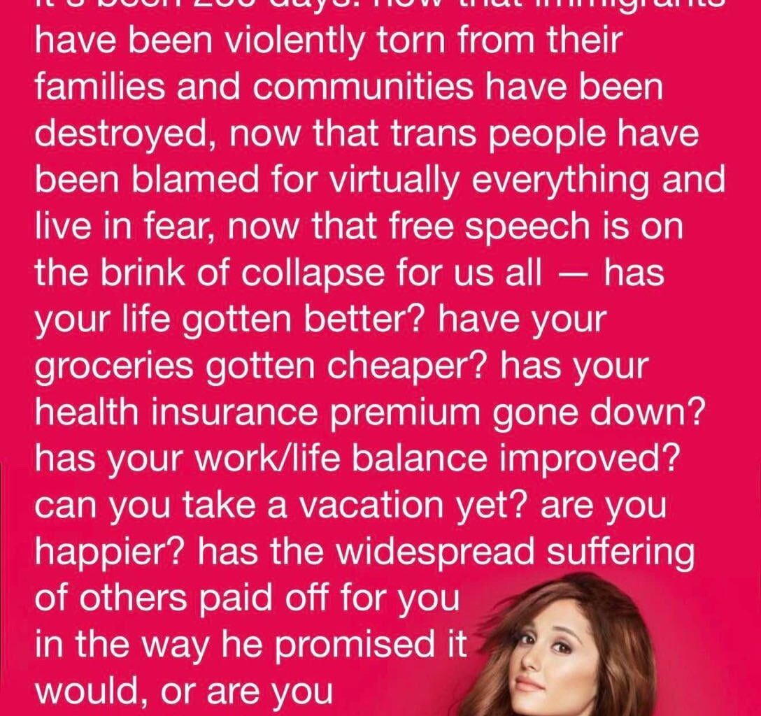 These are some damn good questions. Bravo, Ariana!