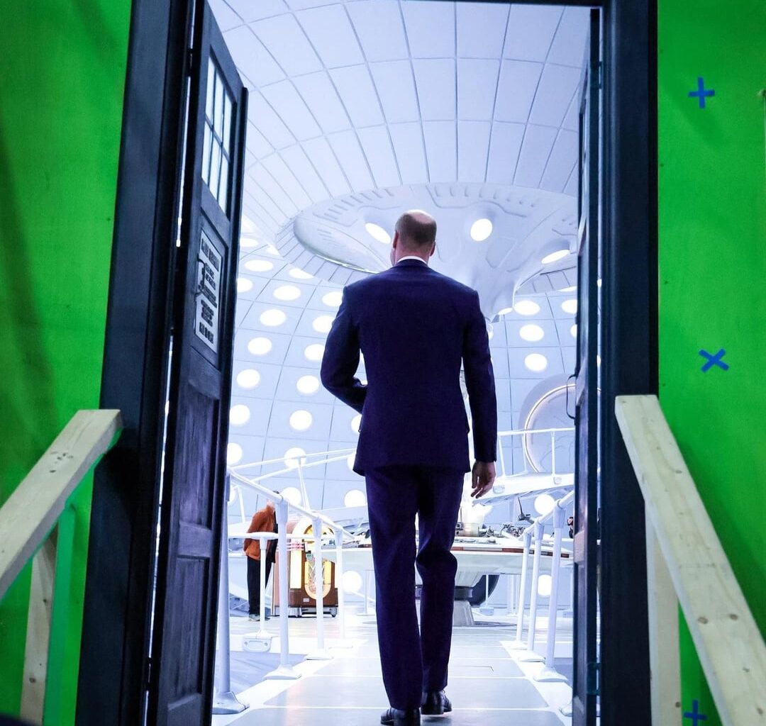 Prince William visited the Doctor Who set and recorded a message for the Welsh BAFTAs
