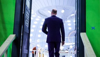 Prince William visited the Doctor Who set and recorded a message for the Welsh BAFTAs