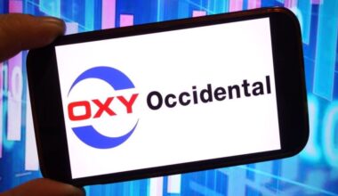 In this photo illustration, the Occidental Petroleum company logo is seen displayed on a smartphone screen. (Photo Illustration by Piotr Swat/SOPA Images/LightRocket via Getty Images)