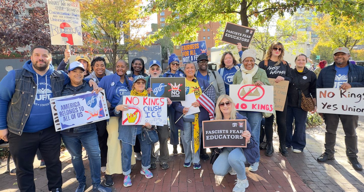 Educators and activists rally against the Trump administration in one of the largest protests in U.S. history